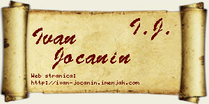 Ivan Jočanin vizit kartica